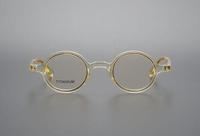 Lunettes de vue à monture en acétate transparent de conception japonaise rétro Monture optique vintage en titane pur avec plaque circulaire