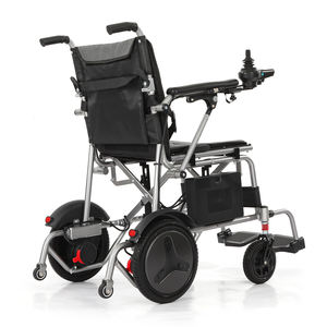 Silla de ruedas motorizada portátil ultraligera plegable 2025, silla de ruedas eléctrica 4x4 de playa de aluminio para ancianos para adultos - Product Image 2