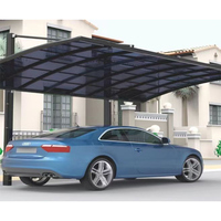 Couvercle d'auvent en aluminium de polycarbonate d'abri de voiture imperméable d'abri de voiture Offre Spéciale en métal