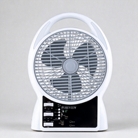 FS-N288 8 Zoll Solar AC/DC Aufladbarer Tischventilator Leiser Desktop-Ventilator Mit Bluetooth-Lautsprecher LED-Nachtlampe für Draußen