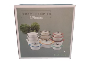 Offre Spéciale Faitout <span class=keywords><strong>en</strong></span> Céramique avec Couvercle Design Moderne Stock Direct Usine & <span class=keywords><strong>Soupière</strong></span> <span class=keywords><strong>en</strong></span> Porcelaine pour la Cuisine Offre Spéciale - Product Image 4