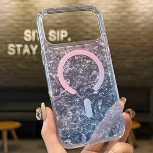 Coque de téléphone à texture holographique scintillante pour iPhone 17 Pro Max, coque rigide magnétique en PC et TPU pour iPhone 17 16 LM062 - Product Image 5