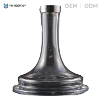 Vase à chicha en verre transparent blanc de taille moyenne, moderne et écologique, de type droit, accessoires pour chicha