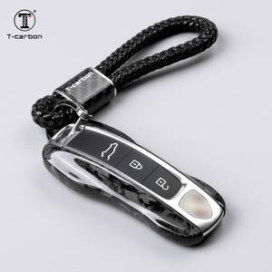 Funda de Fibra Forjada para Llave Inteligente de Auto Porsche Panamera Cayenne <span class=keywords><strong>Macan</strong></span> T-carbon, Cubierta de Llave de Auto, Accesorios Interiores, Cubiertas de Llaves - Product Image 4