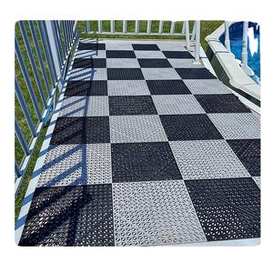11.8" X 11.8" Rubber <b>Floor</b> Tiles Non-Slip Splicing Drainage <b>Mats</b> - Product Image 2