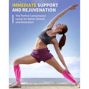 Manga de compresión de pantorrilla deportiva personalizada para mujeres y hombres, férulas de Espinilla antideslizantes transpirables, soporte de pierna - Product Image 3