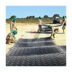 סיטונאי נייד 4x8 Ft הגנה מחצלות Hdpe מסלול כביש רצפת זמני קרקע מחצלת