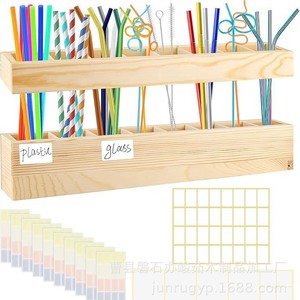 Soporte de Pared de Madera para Almacenamiento de Utensilios de Cocina, Porta Cuchillos, Tenedores y Palillos, Acabado Lacado, Forma Rectangular, Sin Perforaciones - Product Image 2