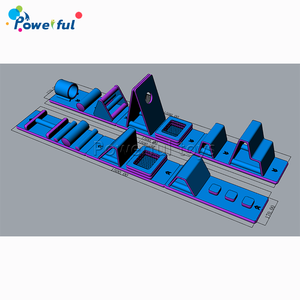 Pista <span class=keywords><strong>de</strong></span> Obstáculos Inflable <span class=keywords><strong>de</strong></span> Doble Carril, Pista <span class=keywords><strong>de</strong></span> Aire para <span class=keywords><strong>Parkour</strong></span>, Bloques Ninja para Niños, para Jugar/Entrenar - Product Image 6