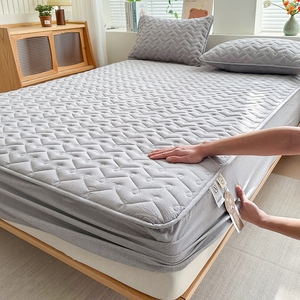 Protector <span class=keywords><strong>de</strong></span> Colchón Transpirable <span class=keywords><strong>de</strong></span> Algodón Ultra Suave y Agradable para la Piel, Cubrecama Ajustable - Product Image 1