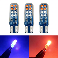 Motorrad LED Kleinleuchte Zweifarbig Stroboskop Silikon T10 2016 16SMD 2W Universelle Passform Auto Seitenmarkierung & Kennzeichenbeleuchtung