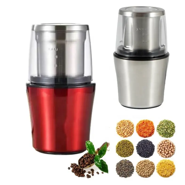 Multifunctional 300W Coffee Mill Automatic 110/220v Electric Coffee Grinder Stainless Steel Single/2in1 Portable Coffee Grinder