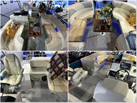 Yacht ponton de luxe en aluminium soudé 2025, 7,6 m (25 pi), 150 CV, double console de commande, moteurs hors-bord, pêche, loisirs, divertissement
