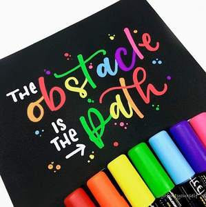 Marqueur pour vitrine durable, 12 couleurs, marqueur à la craie liquide, effaçable facilement avec un effaceur humide, marqueurs à la craie - Product Image 4