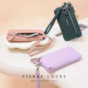 กระเป๋าคลัทช์แบบมีซิปคู่สำหรับผู้หญิง Pierre Loues ขนาด 5 นิ้ว สีแดง แฟชั่นสำหรับใช้ในชีวิตประจำวัน - Product Image 2