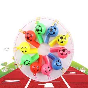 Nicro Wholesale Football Match Refueling Props Party Supplies Cheer Up Plastic Cartoon Smiley Football Toy Whistle