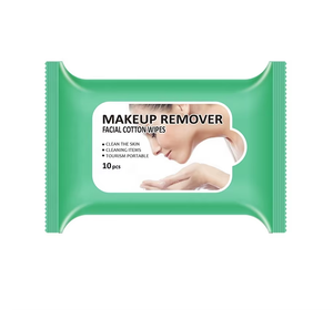 Lingettes démaquillantes miniatures personnalisées OEM/ODM, paquet de voyage portable de 10 lingettes, formule micellaire pour tous types de peau, lingettes <span class=keywords><strong>sans</strong></span> alcool - Product Image 1