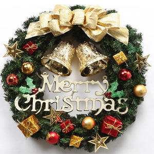 Christmas Wreath <strong>Reef</strong> Wall Hanging Ornament Merry Christmas Front <strong>Door</strong> Decorative Wreath,Artificial Pine Garland - Product Image 3