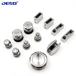 Factory Hot Sale Bathroom Durable Stainless Steel Polishing Sliding Glass Door Hardware Accessories