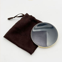 Miroir de maquillage portable haut de gamme en alliage de zinc, miroir pliable double face, procédé de peinture au four par moulage sous pression