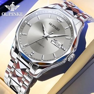 Envío Directo OUPINKE 3295 Reloj para Hombre con Movimiento Automático Importado, Calendario, Semana, Resistente al Agua, Luminoso, Mecánico - Product Image 1