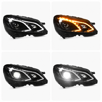 Faros LED BK para Mercedes-Benz Clase E W212 2010-2015, Conjunto de Faros Delanteros con Actualización de DRL y Señal de Giro