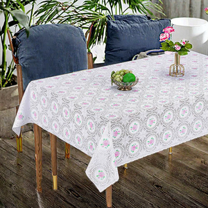 <span class=keywords><strong>Tovaglia</strong></span> Moderna BOEN in PVC con Stampa Floreale in Pizzo, Personalizzabile, Impermeabile e Antiolio per Casa, Feste e Ristoranti - Product Image 3