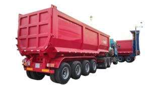 Semi-remorque benne basculante à godets en U, capacité de charge 60, 70, 80 tonnes, 3, 4, 5 essieux, pour usine - Product Image 2