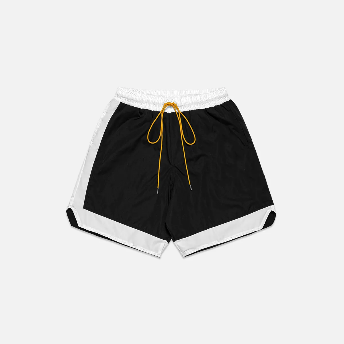 Personalizado de alta calidad de los hombres de medio pantalones de malla para Hombre Pantalones cortos de baloncesto colorido pesado poliéster negro blanco amarillo verano Casual OEM