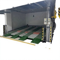 Élévateur de stationnement souterrain robotisé multi-niveaux à 2 couches en acier, équipement de garage hydraulique, élévateur de voiture, capacité 2000 kg