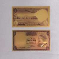 Kuwait Vente en gros 10 pièces Billet de banque personnalisé en or Billet de banque en plastique plaqué or