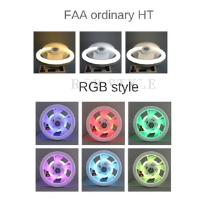 Ventilateur de Plafond LED RVB 30W 40W 50W Dimmable 3CCT 3 Vitesses AC/DC Moteur Verre Télécommande E27/E26 Socket Ventilateurs Sans Lame - Product Image 4