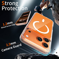 Funda para iPhone 17 Pro Max Directo de Fábrica con Cubierta Naranja Anti-Rayones, Funda Magnética a Prueba de Golpes para Teléfono Móvil, Empaque Personalizado con Logotipo