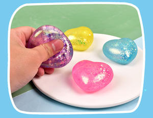 JY Bola Antiestrés de Malta con Forma de Corazón Aurora Grande, de Subida Lenta, Juguete Sensorial para Aliviar el Estrés - Product Image 6