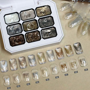 AILANUO Ensemble de vernis à ongles en gel UV Milky Galaxy 9 couleurs, formule végétalienne non toxique, durcissement LED/UV, logo personnalisable pour le bricolage professionnel - Product Image 3