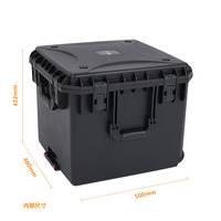 Valise à roulettes antichoc et étanche 504843, grande boîte de rangement robuste en plastique dur à fond profond pour équipement industriel