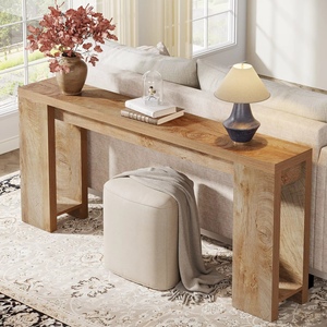 Console de style farmhouse extra longue en bois massif pour entrée, couloir, salon, hôtel - Vente en gros usine, personnalisable - Product Image 3