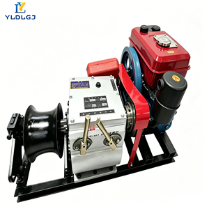 Treuil à câble diesel professionnel YILI 8T, machine de traction robuste pour le tirage et l'installation de câbles conducteurs haute tension - Product Image 4
