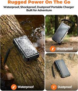 <span class=keywords><strong>Cargador</strong></span> Portátil <span class=keywords><strong>BLAVOR</strong></span> B007 con Manivela, 4 Cables, 20000mAh, Carga Rápida Inalámbrica de 20W, USB Tipo A y C, Linterna - Product Image 6