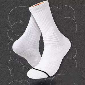Men's Basketball <b>Socks</b> Mid-Calf Thickened Solid Color Terry Cloth Sole Athletic <b>Socks</b> For Basketball Autumn Winter Style - Product Image 1