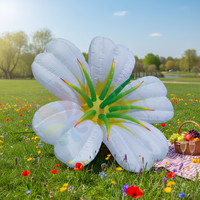 Fleur gonflable géante personnalisée avec éclairage LED pour la décoration de mariage et de fête
