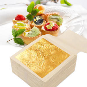 Feuilles d'or comestibles 24 carats pour la décoration <span class=keywords><strong>de</strong></span> gâteaux, papier d'or véritable 24 carats, <span class=keywords><strong>feuille</strong></span> d'or pour la cuisine, les aliments et les boissons - Product Image 3