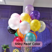 Ballon gonflable en latex métallisé de 12 pouces, blanc nacré, pour décoration de fête d'anniversaire, de mariage, de Noël, de fiesta