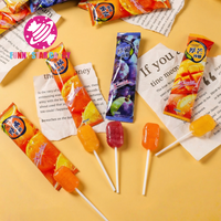 Sucettes fruitées personnalisées en usine, saveurs de raisin, de mangue et d'orange, bonbons durs, sucettes