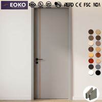 EOKO Vente en gros de portes intérieures en bois MDF insonorisées modernes pour appartements, destinées aux constructeurs