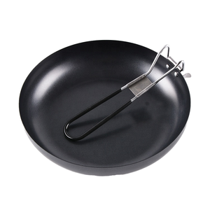 <b>Nonstick</b> Carbon Steel Frying Pan With Folding Handle Minimalist Design For Gas And Induction Cooker - Product Image 1