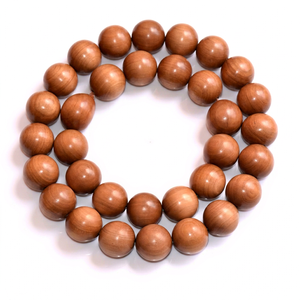 Perles rondes en bois, couleur marron naturel, perles en vrac pour la fabrication de bracelets, lot en gros - Product Image 1
