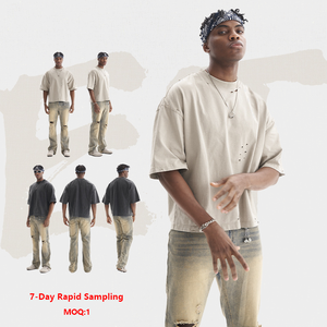 <span class=keywords><strong>T</strong></span>-<span class=keywords><strong>Shirt</strong></span> Vintage oversize da uomo di <span class=keywords><strong>alta</strong></span> <span class=keywords><strong>qualità</strong></span> e peso massimo per uomo <span class=keywords><strong>T</strong></span>-<span class=keywords><strong>Shirt</strong></span> da uomo - Product Image 2