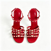 Chaussures de mariée pour femmes à bride cheville, à enfiler, confortables, à talons fins, très hauts, résistantes, en PU, pour printemps, été, automne