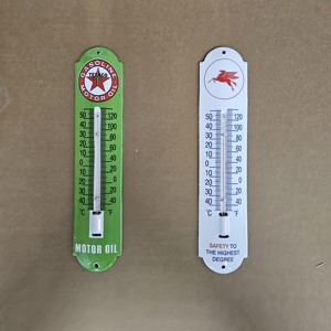 Panneaux en émail et porcelaine, design dessin animé Thermomètre <span class=keywords><strong>ESSO</strong></span>, pour essence, pneus de voiture, camion, huile, service automobile, vente en gros - Product Image 2